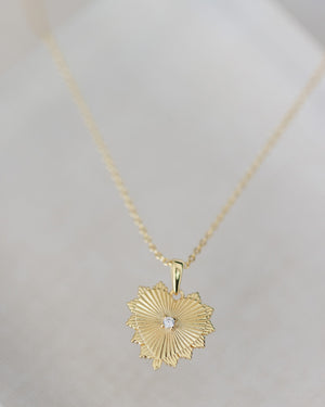 Gold Diamond Heart Necklace