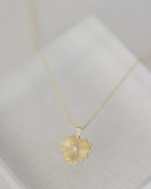 Gold Diamond Heart Necklace
