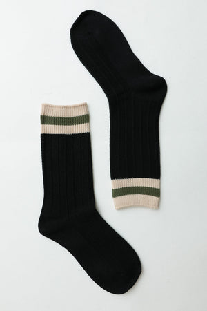 Color Block Socks Black