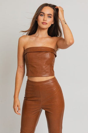 Corset Tube Top LE LIS BROWN XS 