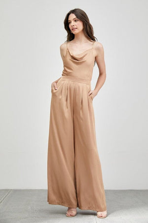 COWL NECK TRIM DETAIL JUMPSUIT Do + Be Collection 