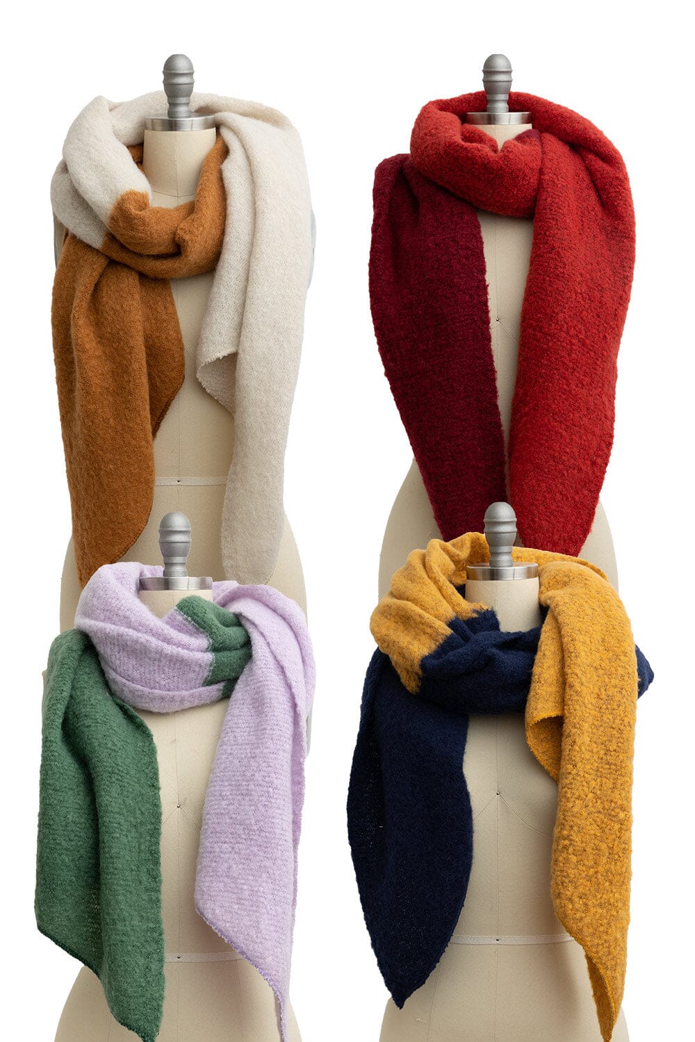 Cozy Double Tone Scarf Scarves Leto Collection 
