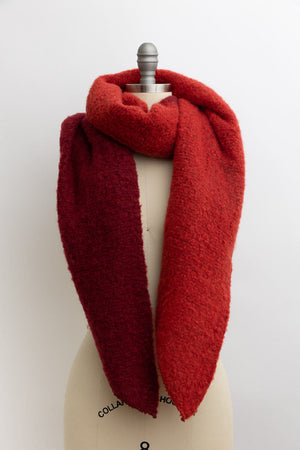 Cozy Double Tone Scarf Scarves Leto Collection Red 