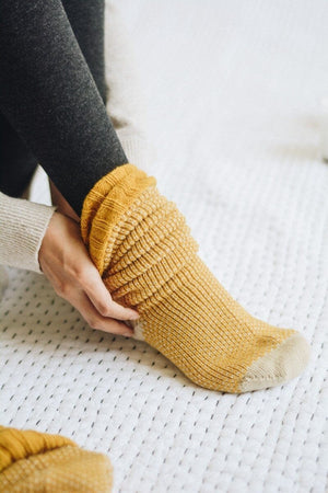 Cozy Ribbed Knit Lounge Socks Hats & Hair Leto Collection 