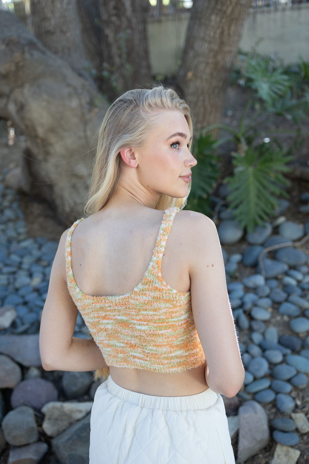 Cozy Whimsical Boucle Brami Top XS/S / Orange