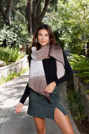 Cozy Winter Chroma Comfort Scarf Scarves Leto Collection Brown 