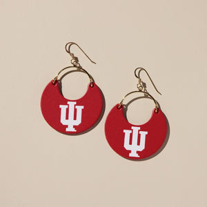 Crimson & White Indiana University Nina Earrings