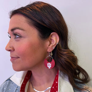 Crimson & White Indiana University Nina Earrings
