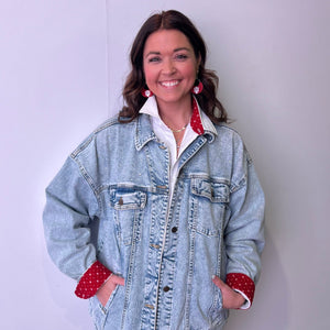 Crimson & White Indiana University Nina Earrings