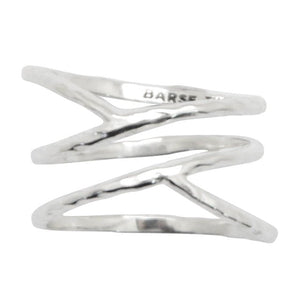Criss Cross Sterling Silver Ring