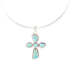 Cross Pendant and Sterling Silver Necklace