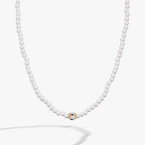 Crystal and Pearl Beaded Necklace