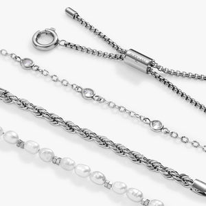 Crystal + Pearl Stranded™ Bracelet Set