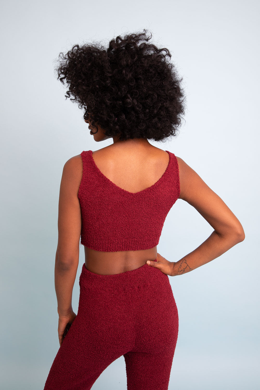 Cuddle Season Boucle Soft Brami Top XS/S / Maroon