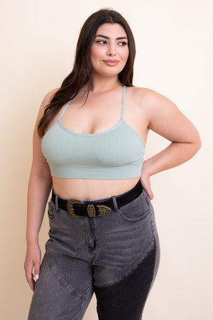 Curvy Tattoo Back Bralette Plus Size Leto Collection 