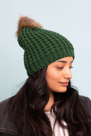 Cute Textured Pom Beanie Beanies Leto Collection 