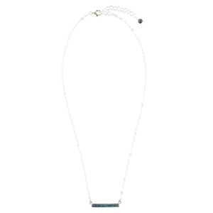 Dainty Azurite Bar Necklace