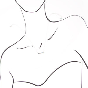 Dainty Azurite Bar Necklace