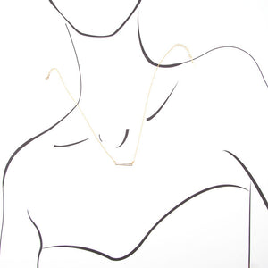 Dainty Mother of Pearl Bar Necklace