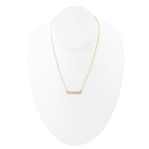 Dainty Mother of Pearl Bar Necklace