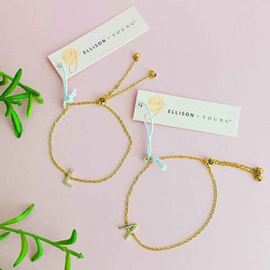 Dainty Sparkle Initial Bracelet Ellison and Young 