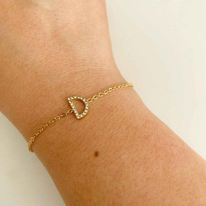 Dainty Sparkle Initial Bracelet Ellison and Young D OS 