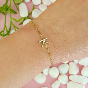 Dainty Sparkle Initial Bracelet Ellison and Young K OS 