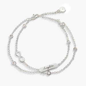 Daughter Infinity Chain Double Strand Bracelet