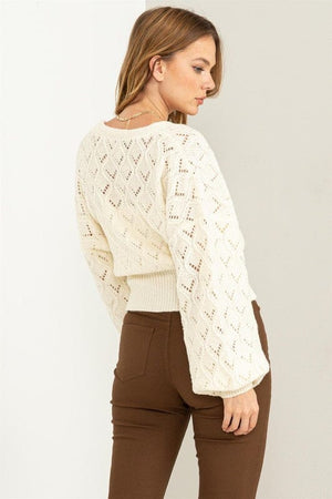 Days Together Pointelle Sweater Cardigan HYFVE 