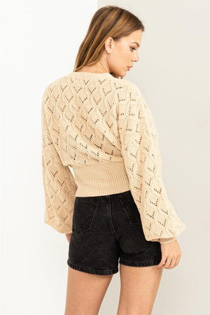 Days Together Pointelle Sweater Cardigan HYFVE 