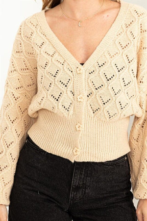 Days Together Pointelle Sweater Cardigan HYFVE 