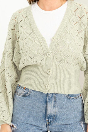 Days Together Pointelle Sweater Cardigan HYFVE 