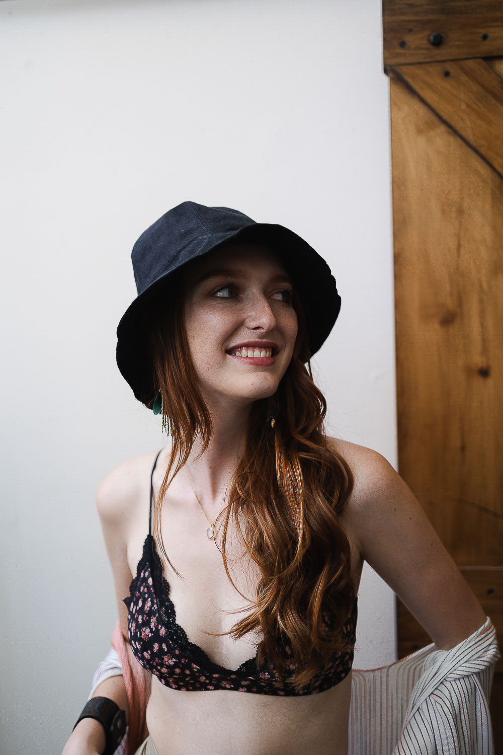 Ditsy Floral Mesh Lace Trim Bralette