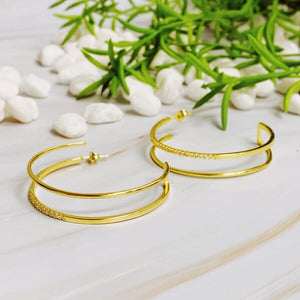 Doubled Open Top Hoop Earrings Ellison and Young 