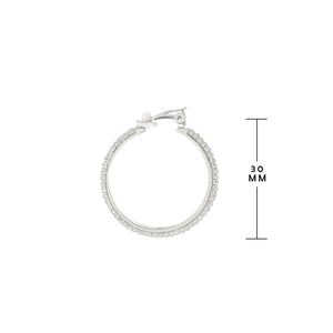 Pave Hoop Earrings