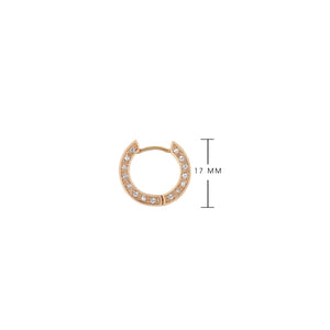 Rose Gold Pave Huggies