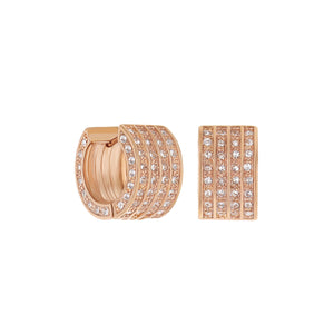 Rose Gold Pave Huggies