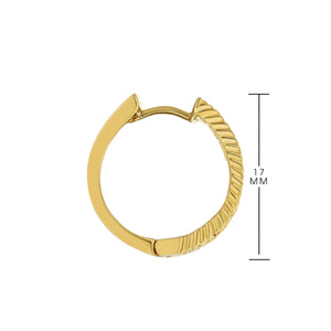 18k Gold CZ Huggies