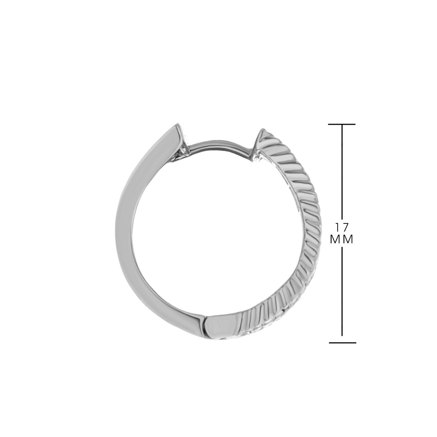 Cubic Zirconia Silver Huggies
