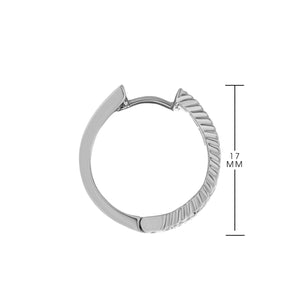 Cubic Zirconia Silver Huggies