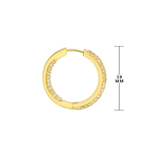 Pave Hoop Earrings
