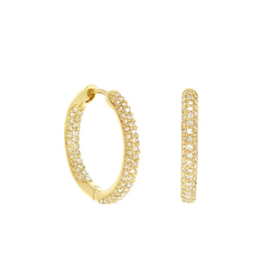Pave Hoop Earrings