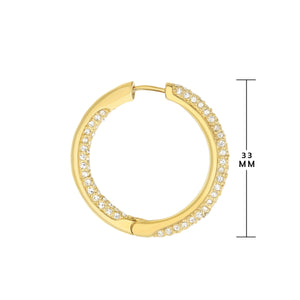 Pave Hoop Earrings