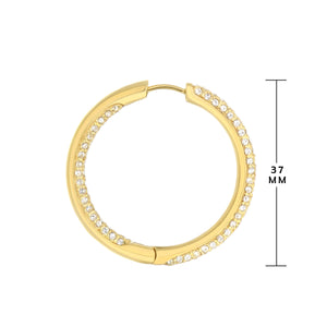 Pave Hoop Earrings