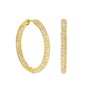 Pave Hoop Earrings