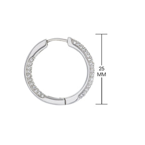 Pave Hoop Earrings