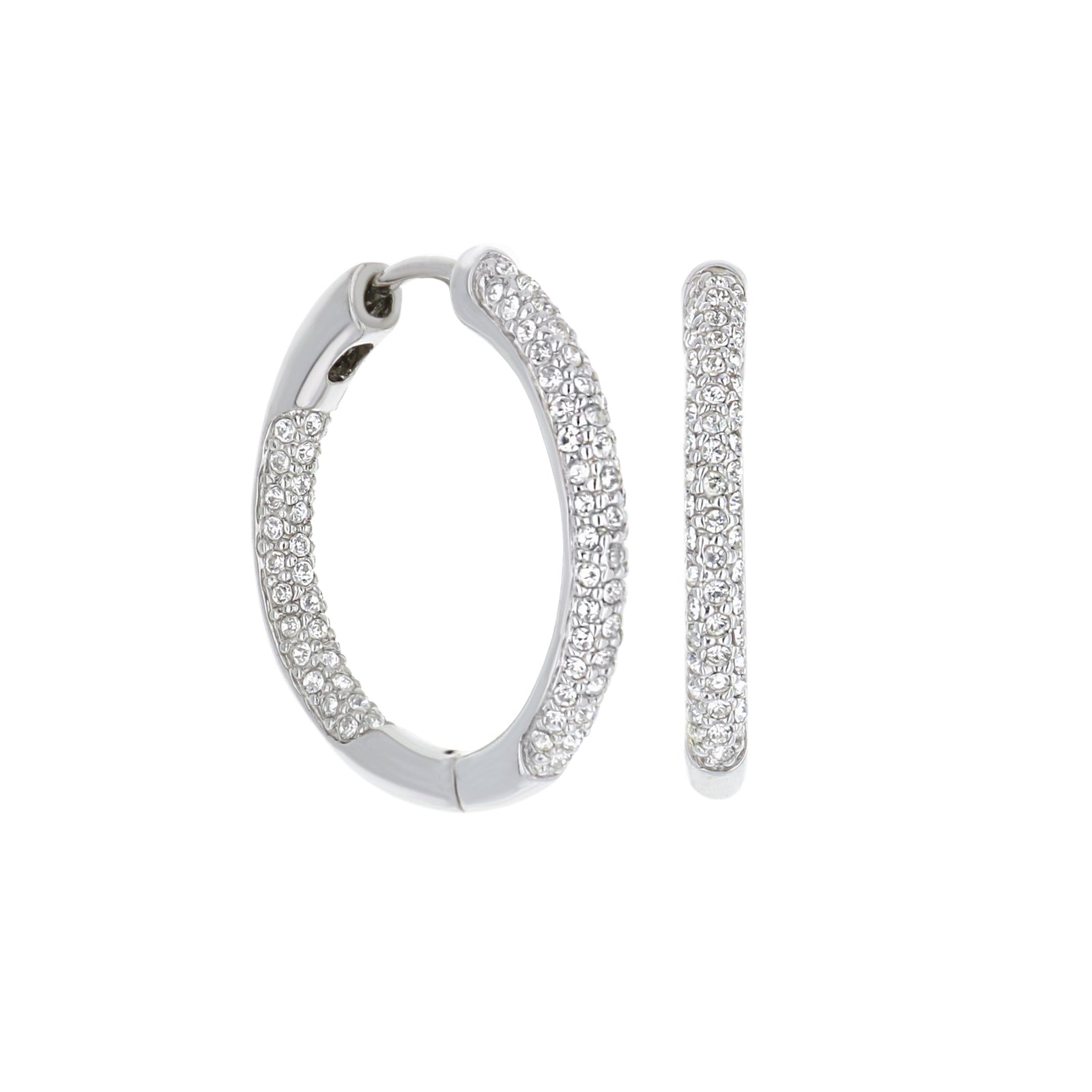 Pave Hoop Earrings