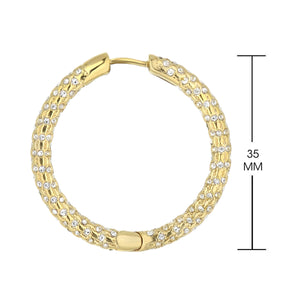 Pave Hoop Earrings