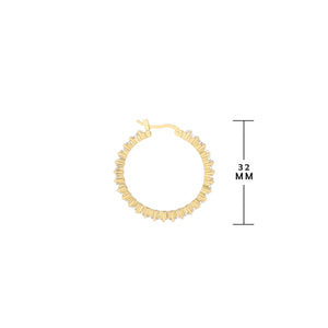 Pave Hoop Earrings