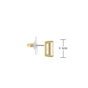 925 Emerald Cut Earrings 2.8 Ct